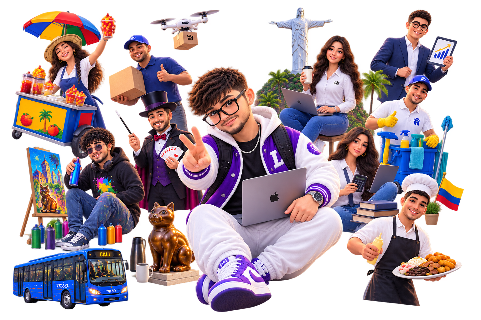 Lui y una comunidad de emprendedores, oficios, negocios y proyectos conectados alrededor de sehilar.
