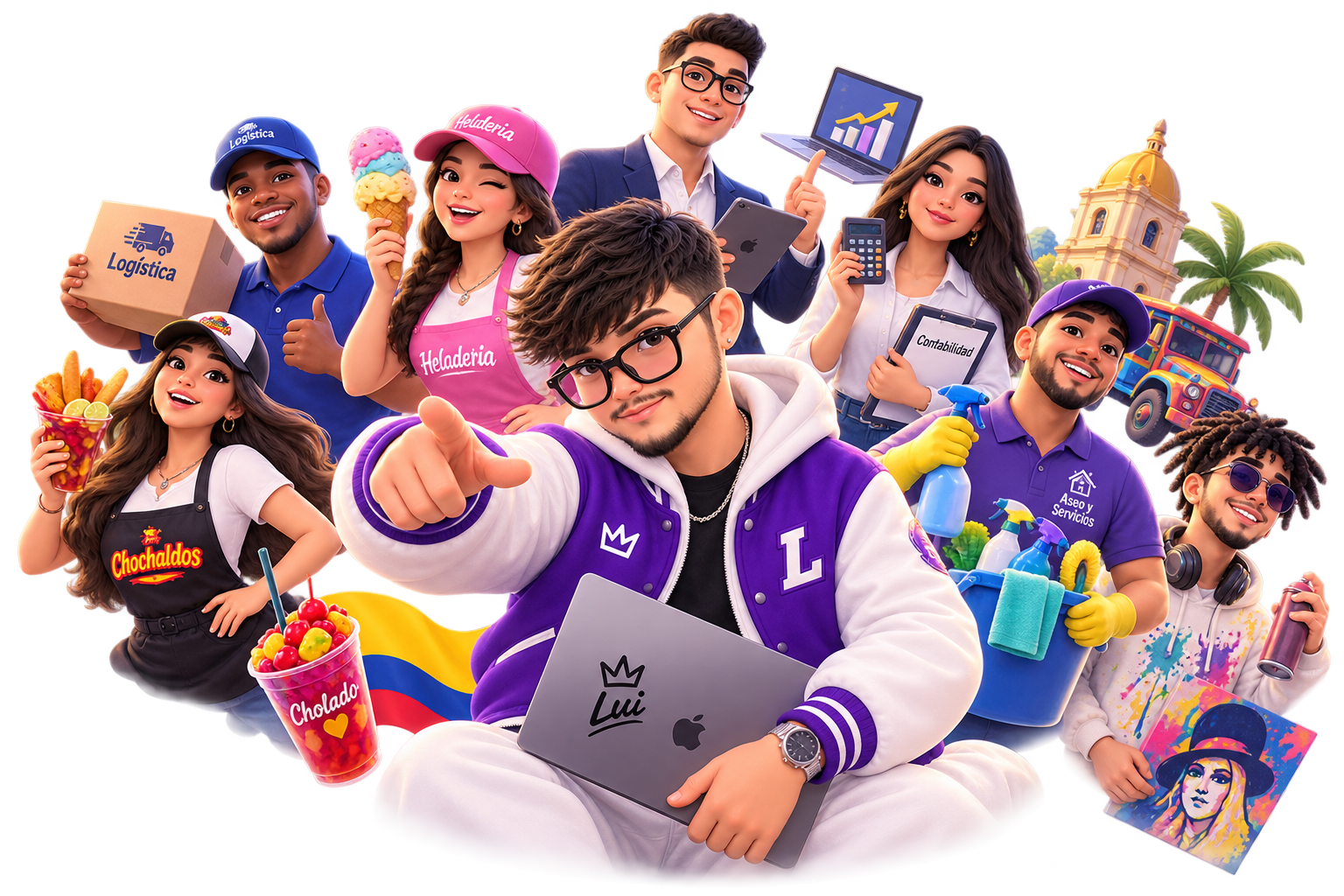 Emprendimientos, negocios y oficios dentro del Parche Emprendedor.